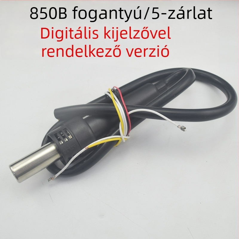 Gaudi hőmérséklet-szabályozós forrólevegős pisztoly fogó 850/850B/952D/952 sorozathoz – 200–480°C, légáram 1