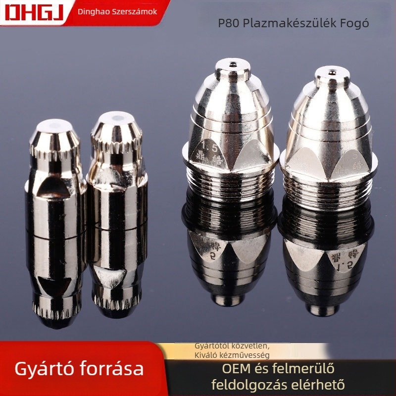 Plazmavágó fúvóka – hafniumi huzal, P80 elektróda-fúvóka, elektródák és fúvókák plazmavágáshoz