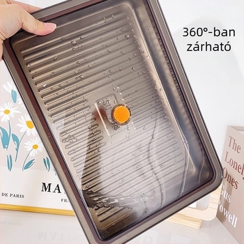 304 rozsdamentes acél, nagy gombóc doboz, lezárható, vízálló, alkalmas a fagyasztásra, strapabíró konyhai tároló doboz