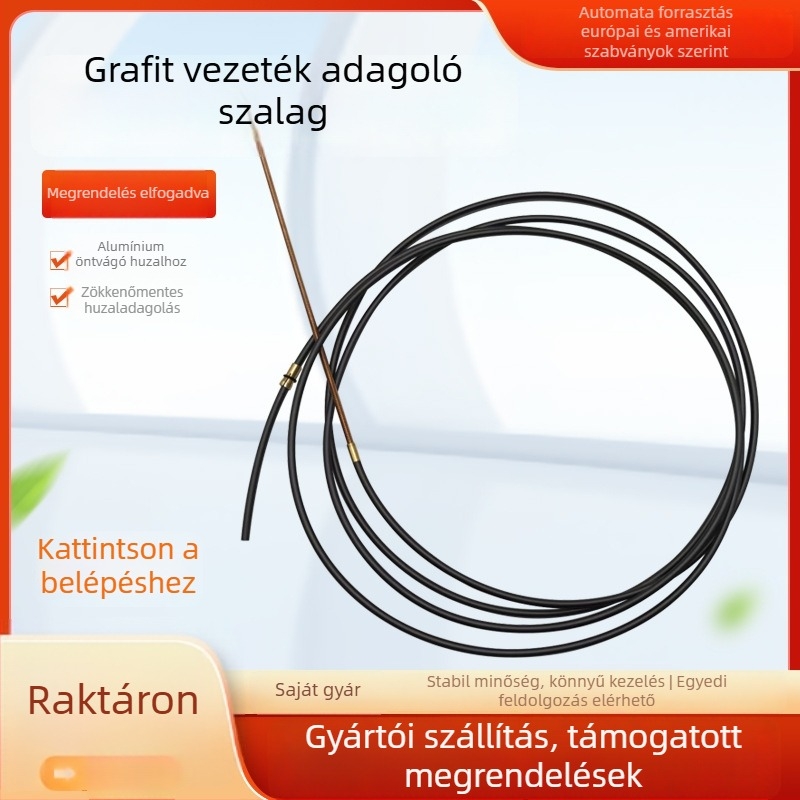 Grafit huzalszál adagolócső alumíniumhegesztéshez, vízhűtéses, kompatibilis az alumíniumhegesztő pisztollyal