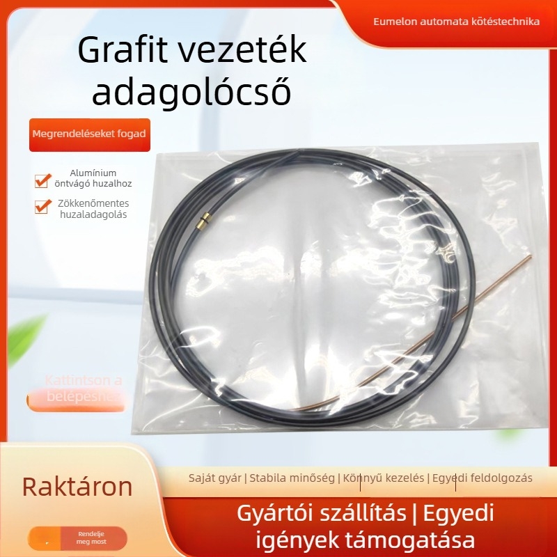 Grafit huzalszál adagolócső alumíniumhegesztéshez, vízhűtéses, kompatibilis az alumíniumhegesztő pisztollyal