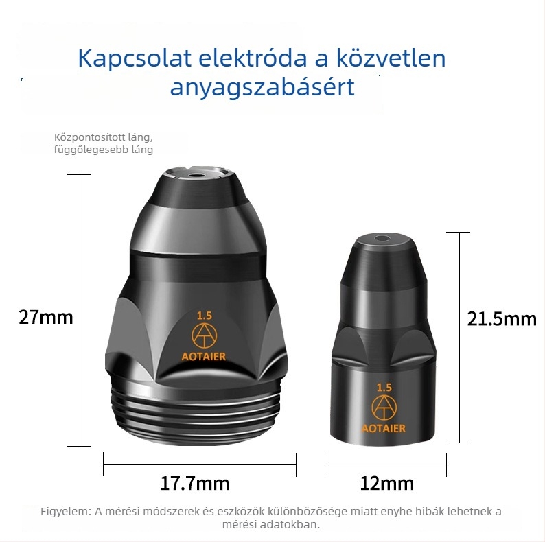 Plazma vágó elektróda fúvóka készlet, Black King Kong P80, hafnium huzal, levegő plazma, DC vágóáram