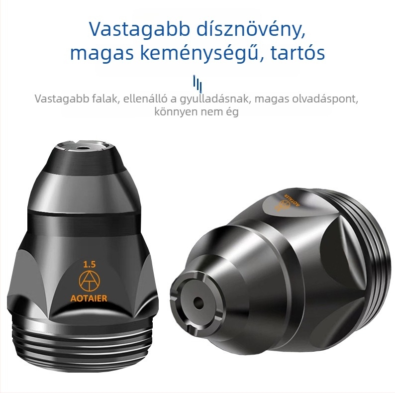 Plazma vágó elektróda fúvóka készlet, Black King Kong P80, hafnium huzal, levegő plazma, DC vágóáram