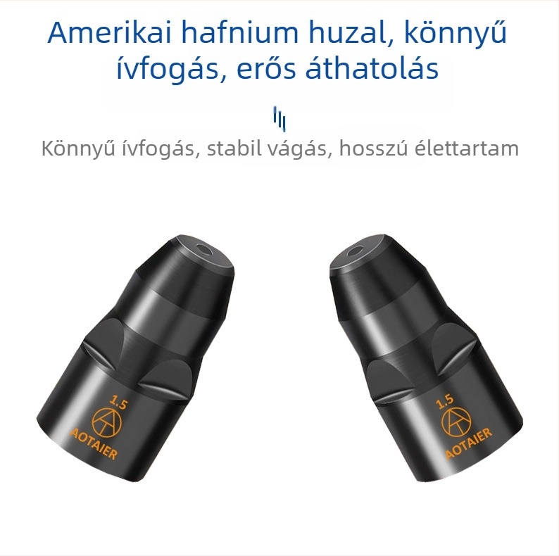 Plazma vágó elektróda fúvóka készlet, Black King Kong P80, hafnium huzal, levegő plazma, DC vágóáram