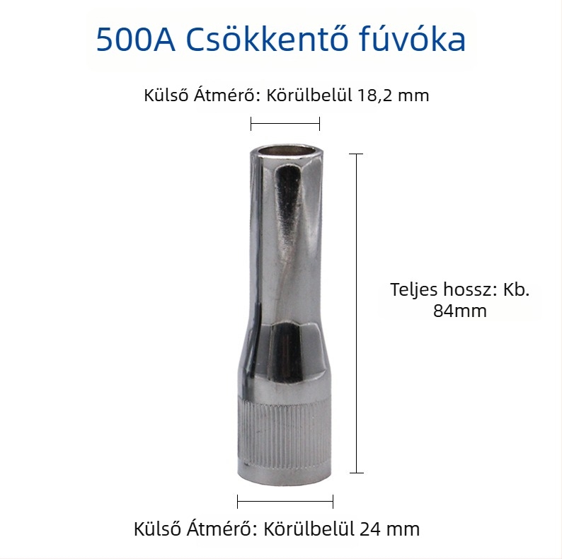 Védőhegesztő fúvóka másodgaranciával – réz; szabványos Ø 1,2 mm; belső Ø 1,2 mm; hegesztési áram 500 A; specifikációk 350