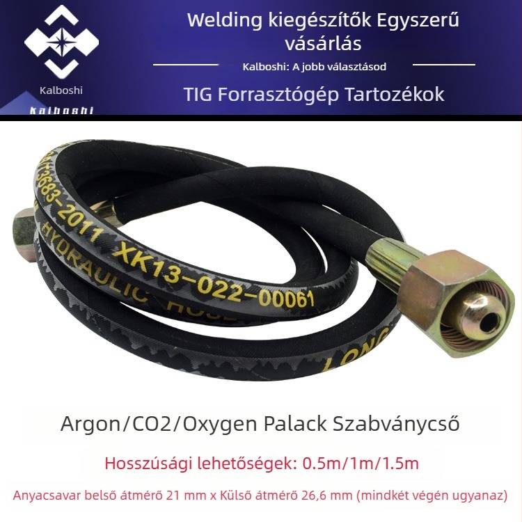Cabos gázvezeték argonpalackhoz, vasból készült test, testreszabott feldolgozás