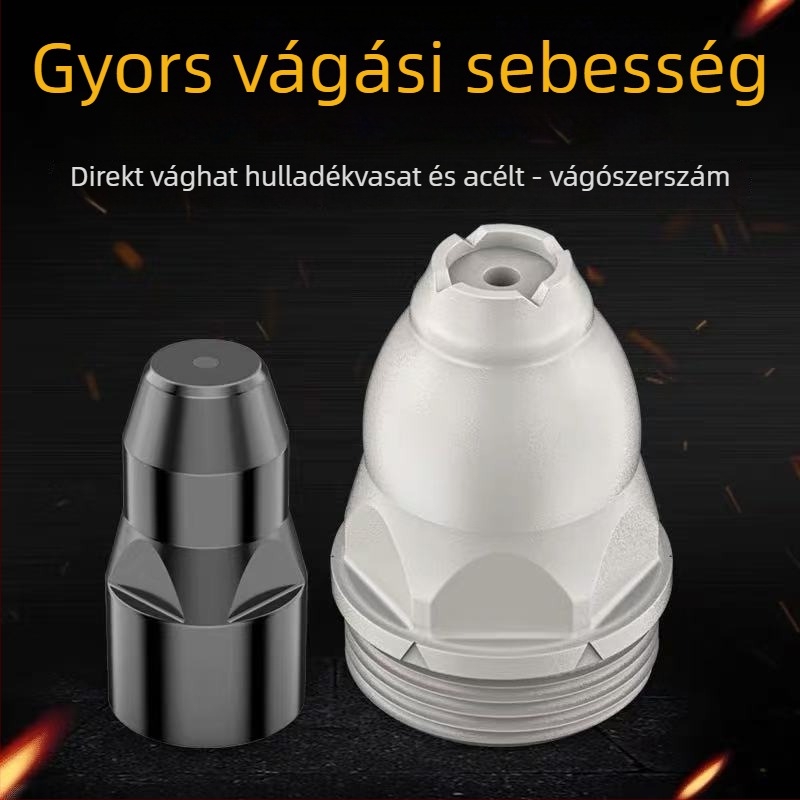 P80 plazmás vágóduza érintkező elektróddal és védőburkolattal