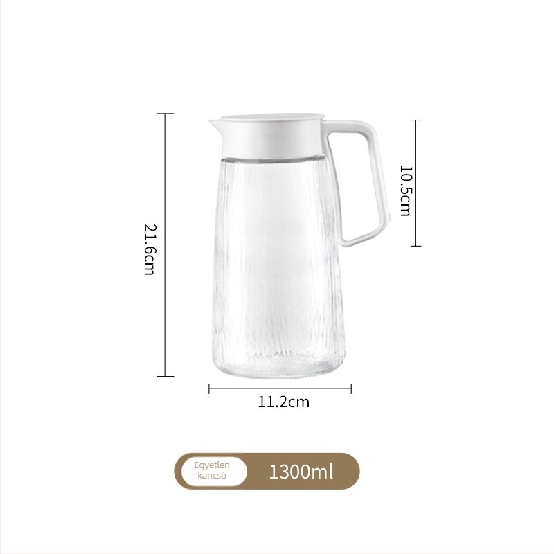 Nordic stílusú hőálló üvegből készült hideg víz kancsó készlet, 5 darabos, poharakkal