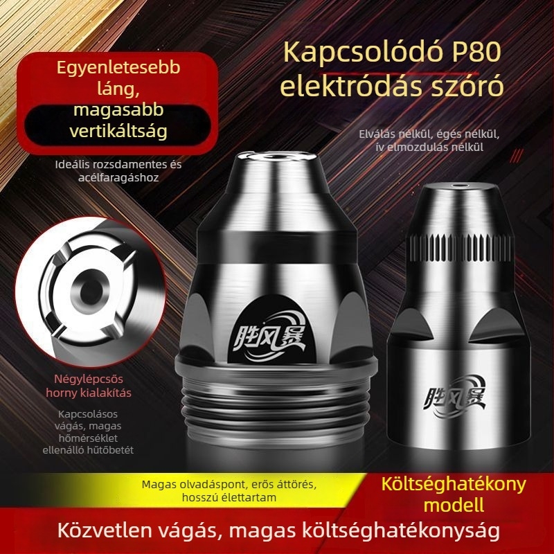 P80 érintkező vágófej plazmás vágáshoz – 100/120 plazmaelektródák, pisztoly tartozékok