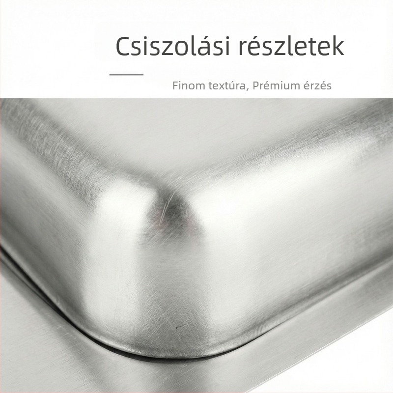 Rozsdamentes acél vajtartó doboz – modern minimalist design, logó nyomtatás elérhető, testreszabás, prémium minőség