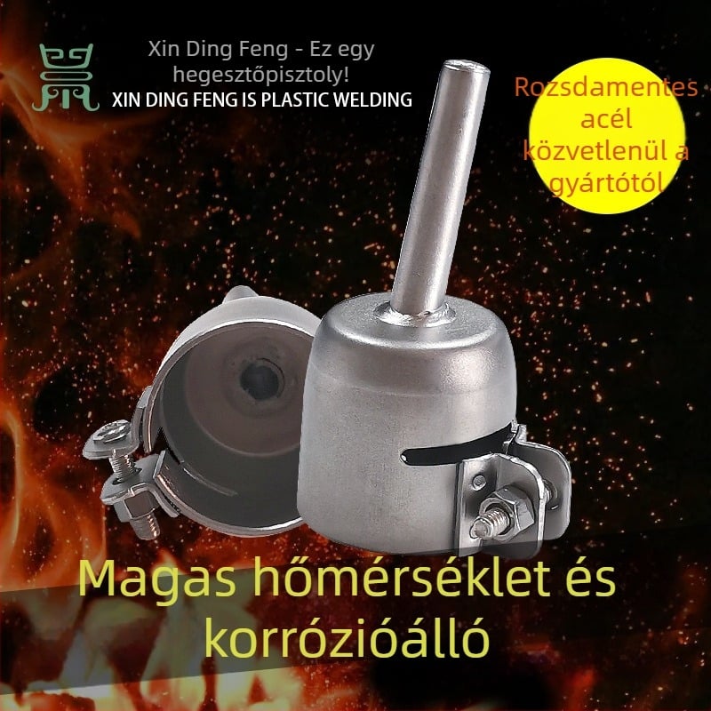 Forrólevegős műanyag hegesztőpisztoly kiegészítők – 316 rozsdamentes acél, szabványos kerek hegesztő fúvóka, 500°C működési hőmérséklet, 13,8 m3/h légáramlás