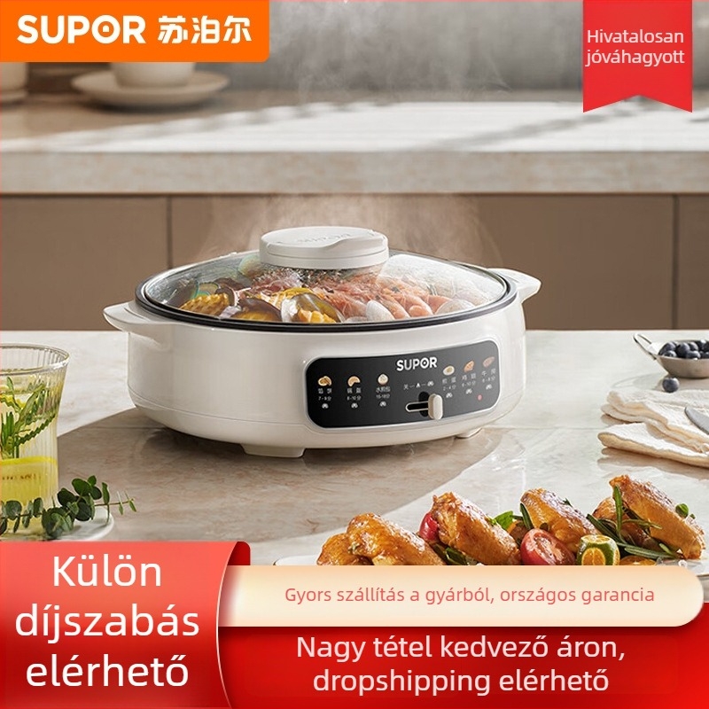 Kétoldalas fűtésű elektromos palacsinta készítő, 220V, 1500W, 4–5 főre