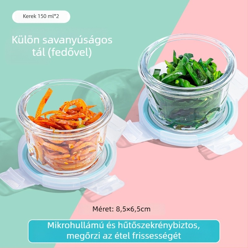 Baba üveg pároló tál és baba élelmiszer-tároló doboz – magas boroszilikát üveg; 6 hónapos kortól; márka Curve; készlet: egy