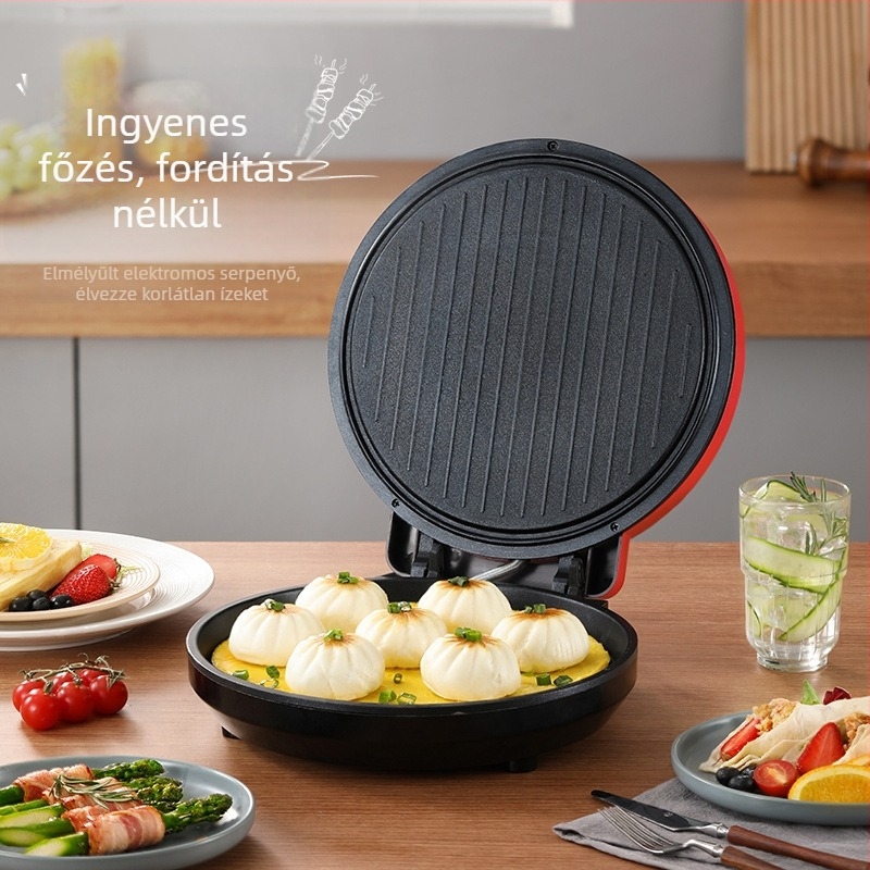 Dragon LD-BD303E Elektromos palacsintasütő kétoldali fűtéssel, 1200W, függő lemez dizájn, 2-3 fő részére