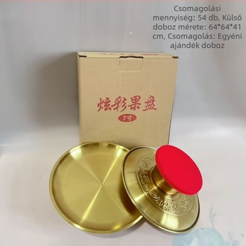 Buddha felajánlásokhoz alkalmas gyümölcstál, magas lábú kivitelben (rozsdamentes acél · egyszerű stílus · Zhishun · 2020 tavasz)