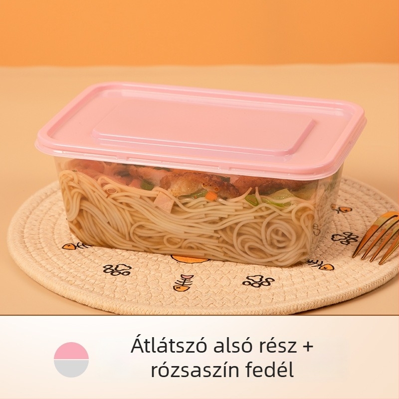 Yang Rui egyszer használatos téglalap alakú ebédes doboz, PP műanyag, élelmiszer-minőségű, színes ételdoboz, élelmiszer-tároló doboz, mikrohullámú sütőben használható