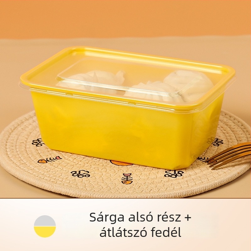 Yang Rui egyszer használatos téglalap alakú ebédes doboz, PP műanyag, élelmiszer-minőségű, színes ételdoboz, élelmiszer-tároló doboz, mikrohullámú sütőben használható