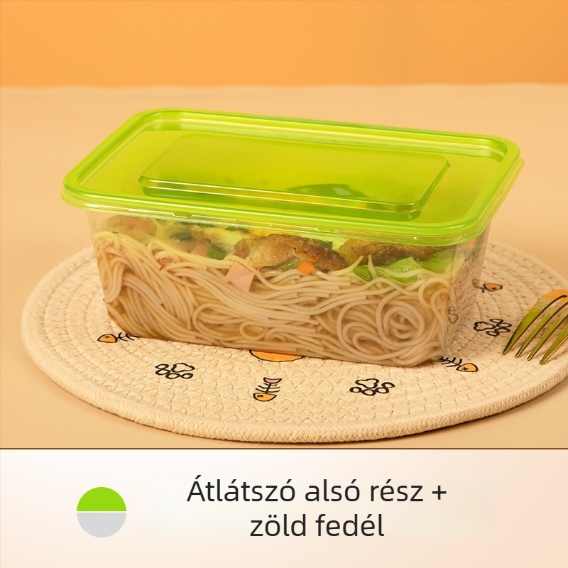 Yang Rui egyszer használatos téglalap alakú ebédes doboz, PP műanyag, élelmiszer-minőségű, színes ételdoboz, élelmiszer-tároló doboz, mikrohullámú sütőben használható