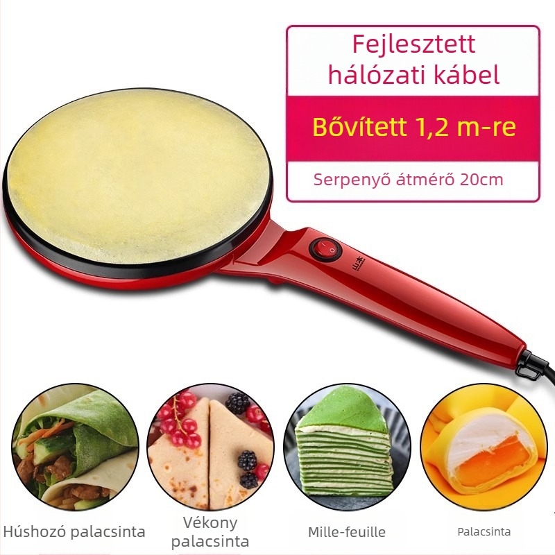 Vékony palacsinta gép EL-5006, átmérő 20 cm, 600W, 220V, egyoldali fűtés