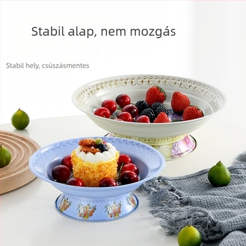 Magas talpú gyümölcstál, HuangDa márka, Új kínai stílus, Egyszerű stílus, Anyag: Egyéb