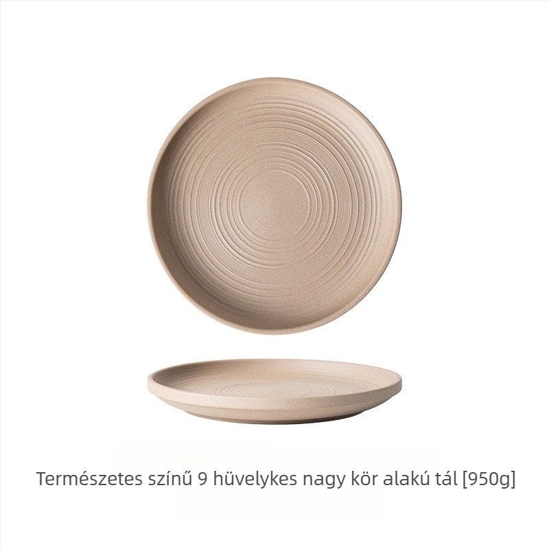 Agyagból készült tálak, retro stílus, kör alakú, mikrohullámú sütőben használható