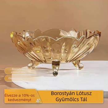 Üveg gyümölcstál – könnyű luxus stílus, nappalira szolgáló tál, 2014 tavaszán debütált.