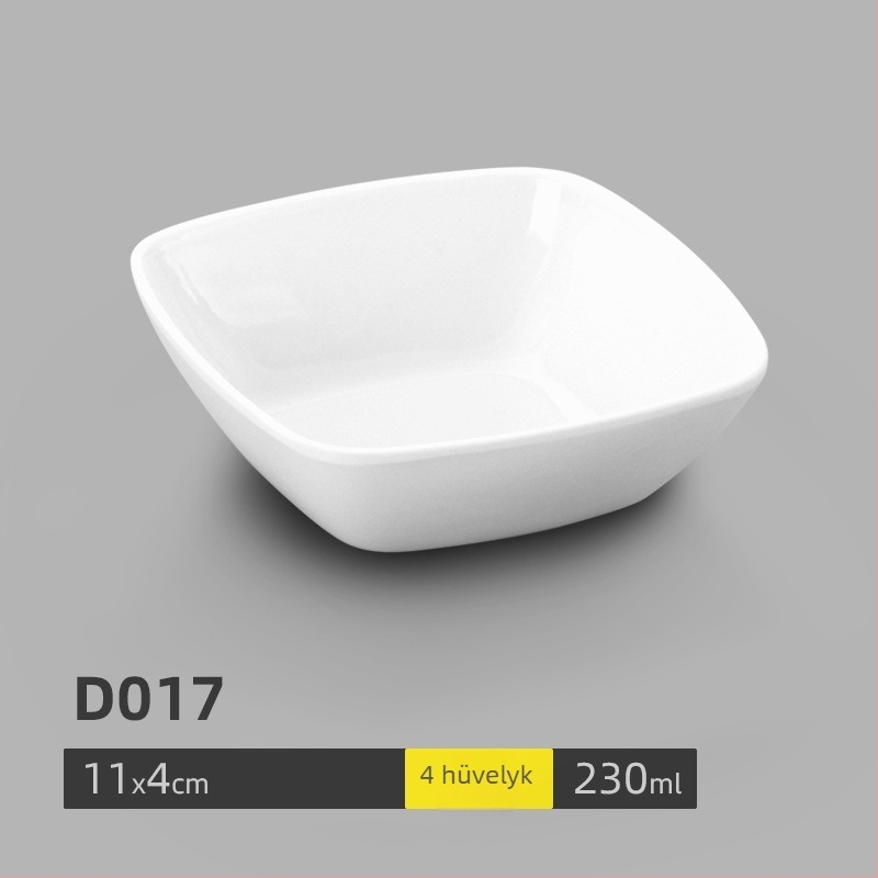 Fehér melamintál, kis méretű, rizshez, szósz/diphez és leveshez, étkészlet porcelán imitációval