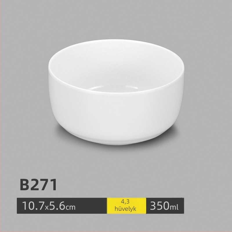 Fehér melamintál, kis méretű, rizshez, szósz/diphez és leveshez, étkészlet porcelán imitációval