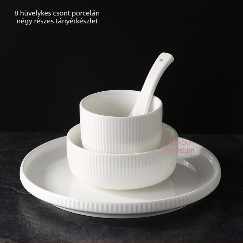 Logózott étkészlet hotelhez (porcelán; Új kínai stílus; Márka Plain Glow Ceramic; Logó nyomtatás; Testreszabás)