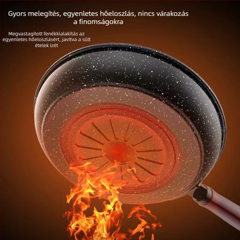 Maifan kő bevonatú, tapadásmentes, multifunkcionális lapos serpenyő palacsintákhoz, füstmentes, otthoni használatra, gáztűzhelyhez és indukciós főzőlaphoz kompatibilis