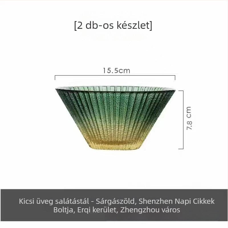 Mázas üvegből készült salátástálak készlet (2 db) – leveses tál és salátástál, étkészlet, ünnepi stílus
