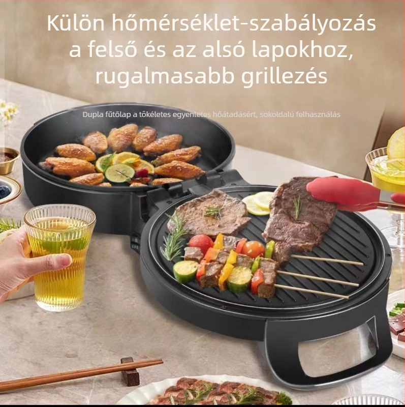 Elektromos palacsintasütő dupla oldalt felmelegedéssel, modell 1366, 1300W, 220V