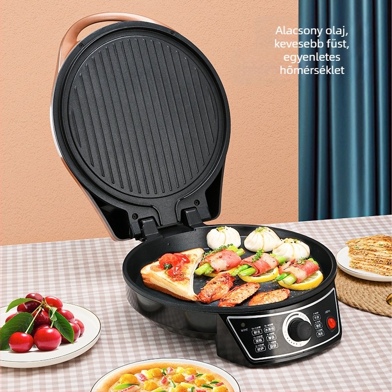 Kétoldalas palacsinta serpenyő elektromos, gombos vezérlés, 1200W, 220V, 50Hz.