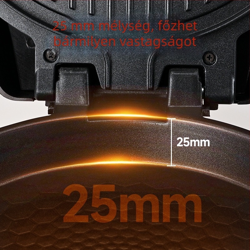 Kétoldalas palacsinta serpenyő elektromos, gombos vezérlés, 1200W, 220V, 50Hz.