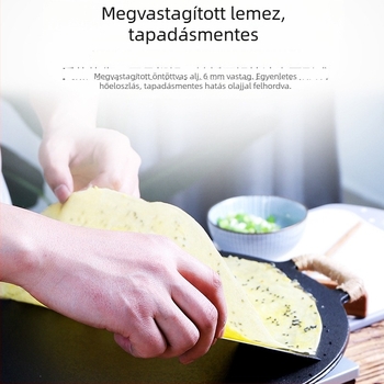 Öntöttvas palacsinta serpenyő többgabonás keverékkel, lapos aljjal, otthoni és kereskedelmi használatra