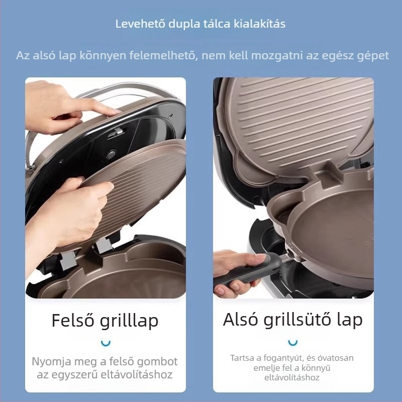 Midea elektromos palacsintasütő, dupla fűtés, modell JKE3070, 220V, 50Hz