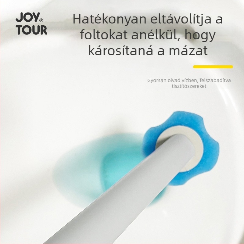Egyszer használatos WC-tisztító kefe hosszú nyele és cserélhető fejjel | Anyag: Műanyag | Mennyiség: 1