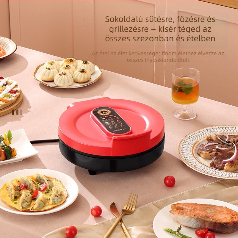 LIVEN LPBC-2669 elektromos palacsintás serpenyő, kétoldalas fűtéssel, 1800W, 220V, mechanikus vezérlés