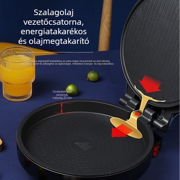 LPBC-82 elektromos palacsinta készítő dupla oldalas fűtéssel, 1200W, mechanikus vezérlés