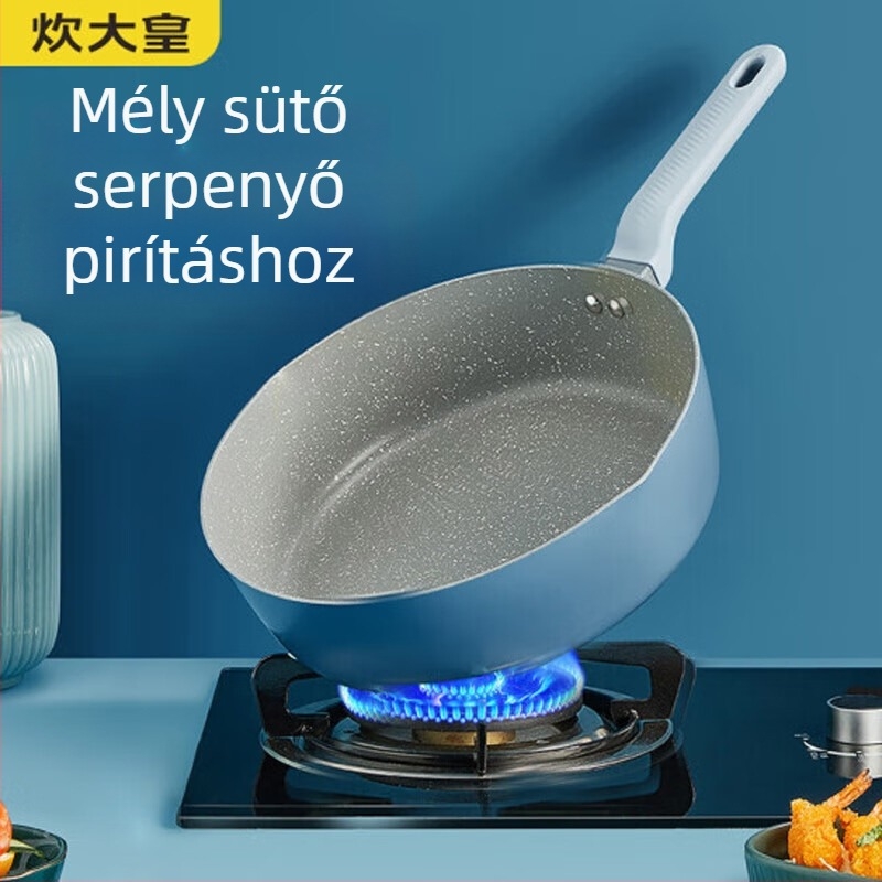 Maifan kővel készült tapadásmentes serpenyő gázégőhöz – steak, tojás, palacsinta és mély sütés