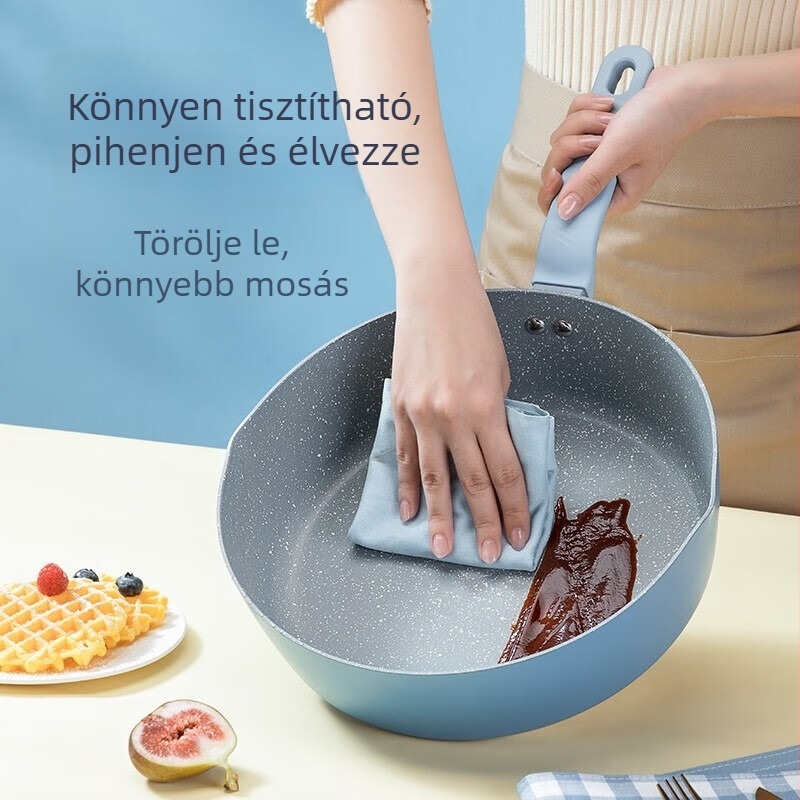 Maifan kővel készült tapadásmentes serpenyő gázégőhöz – steak, tojás, palacsinta és mély sütés
