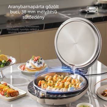 Liren LR-XGR3297 Elektromos sütőedény — kétoldali fűtés, fedetlen rozsdamentes acél, 2000W, 220V, 4–5 fő részére