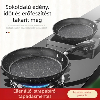 Maifanite palacsintasütő, tapadásmentes bevonat, finom vasból készült, egyrétegű alj, üvegfedő, indukciós kompatibilis, modellek 20/22/24