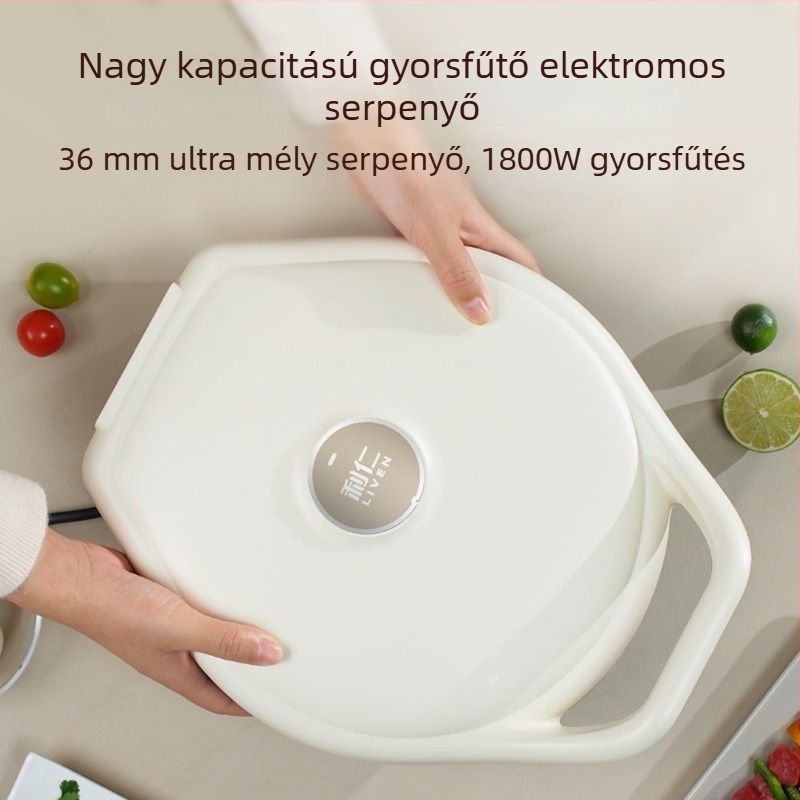 Elektromos sütőserpenyő kettős oldali fűtéssel, függő fűtőlemez, 220V, 50Hz