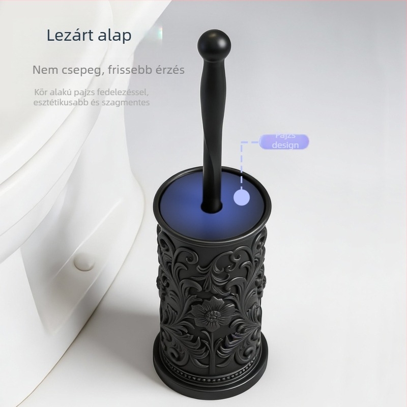 WC-kefe talppal, műanyagból, padlón álló, tartós tisztítás sarkok nélkül; 320 g; Márka Blue Wood; Belső dobozos csomagolás; 2026 tavasz bemutató.