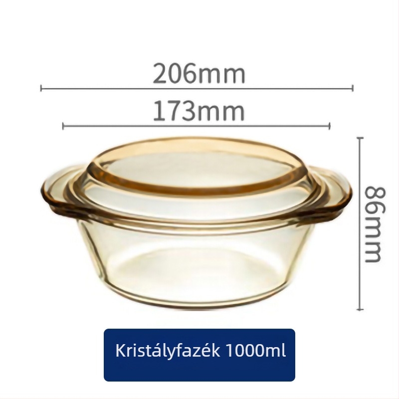 Leveses tál fedővel, magas boroszilikát üvegből • Spini • mikrózható • testreszabható