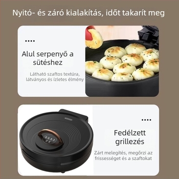 Malata 9321 Elekromos palacsinta serpenyő kettős fűtéssel, függő dizájn, 1300W, 220V, 4–5 adag