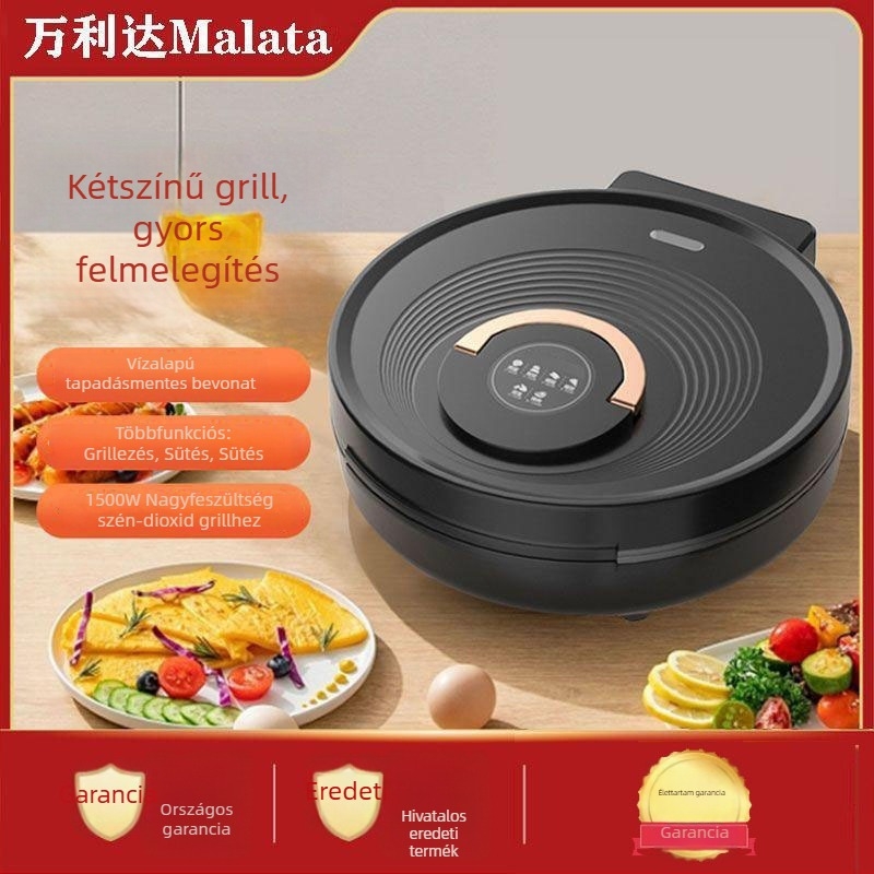Malata 9321 Elekromos palacsinta serpenyő kettős fűtéssel, függő dizájn, 1300W, 220V, 4–5 adag