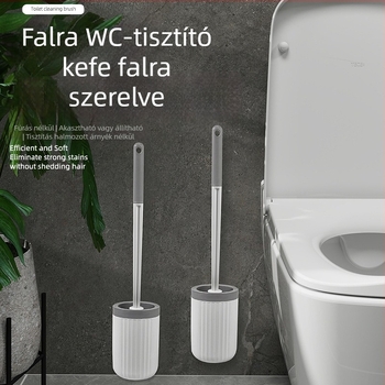 Fali WC-kefekészlet, hosszú nyél, műanyagból