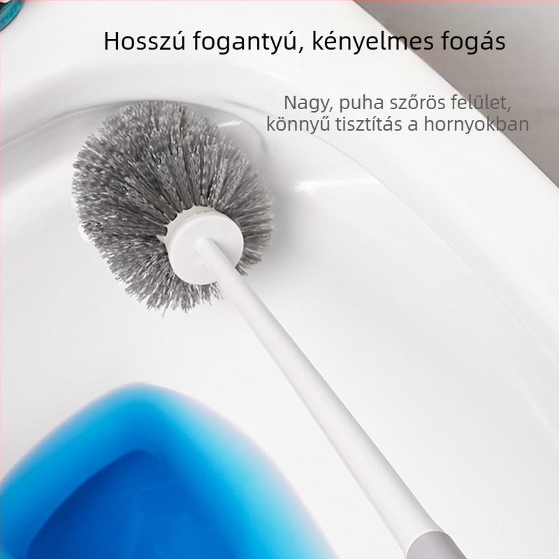 Fali WC-kefekészlet, hosszú nyél, műanyagból